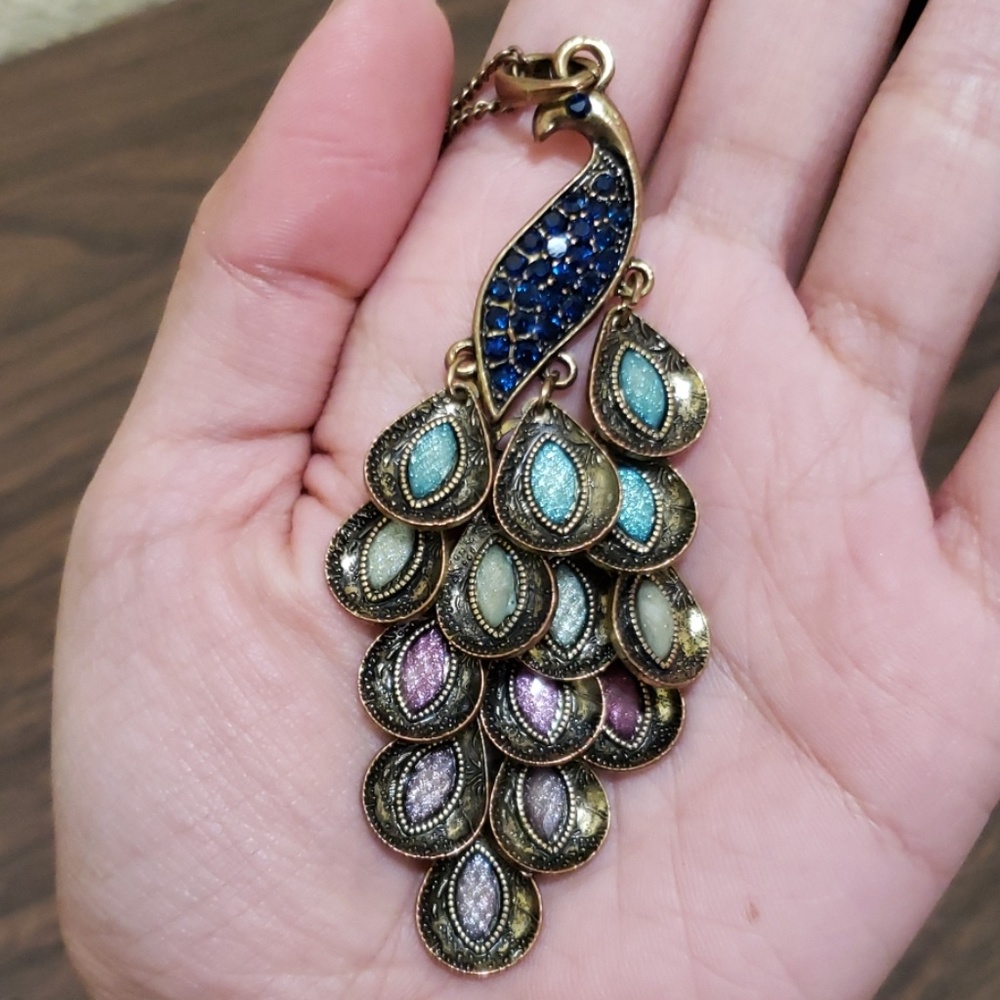 Peacock necklace